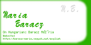 maria baracz business card